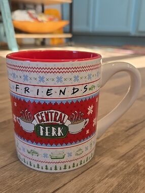 FRIENDS Central Perk Red and White Festive Design